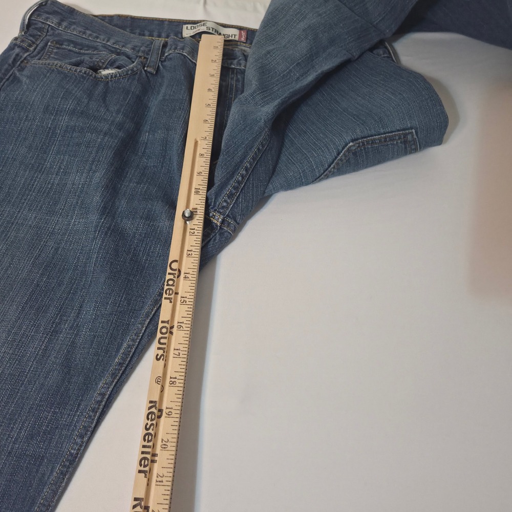 Levi's 569 Loose Straight Jeans Mens 38x32 Blue Denim Medium Wash 5-Pocket - Picture 8 of 12